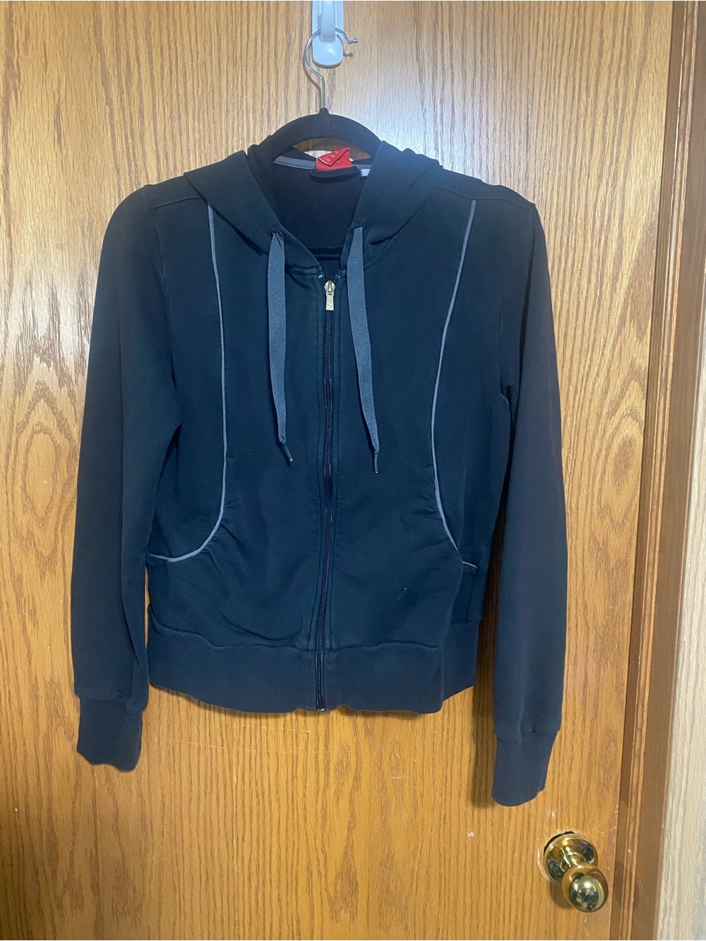 Black Zip-Up Hooded Jacket - Women